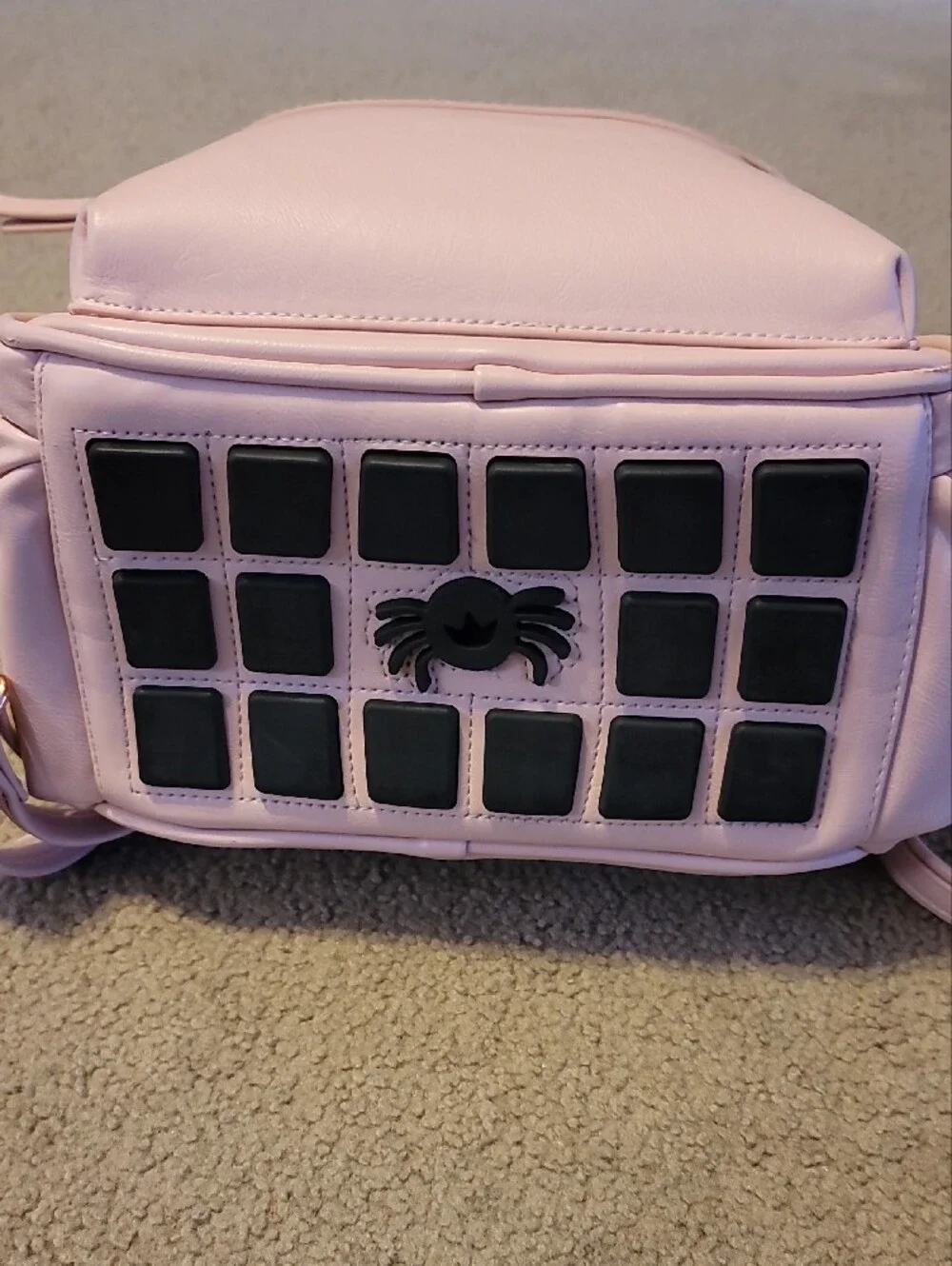 Itzy Ritzy Stylish Pink Mini Backpack W/Stroller Straps & Pouf - HARD TO FIND